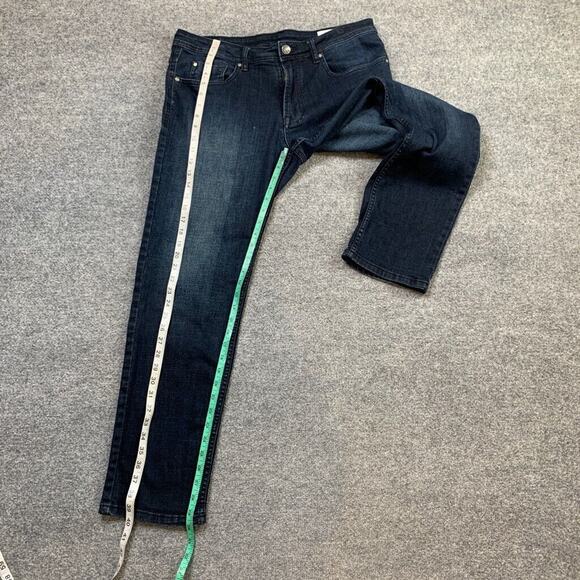 Buffalo David Bitton Jeans Mens 34 Blue Dark Wash Jackson Straight Stretch Denim - Picture 8 of 15